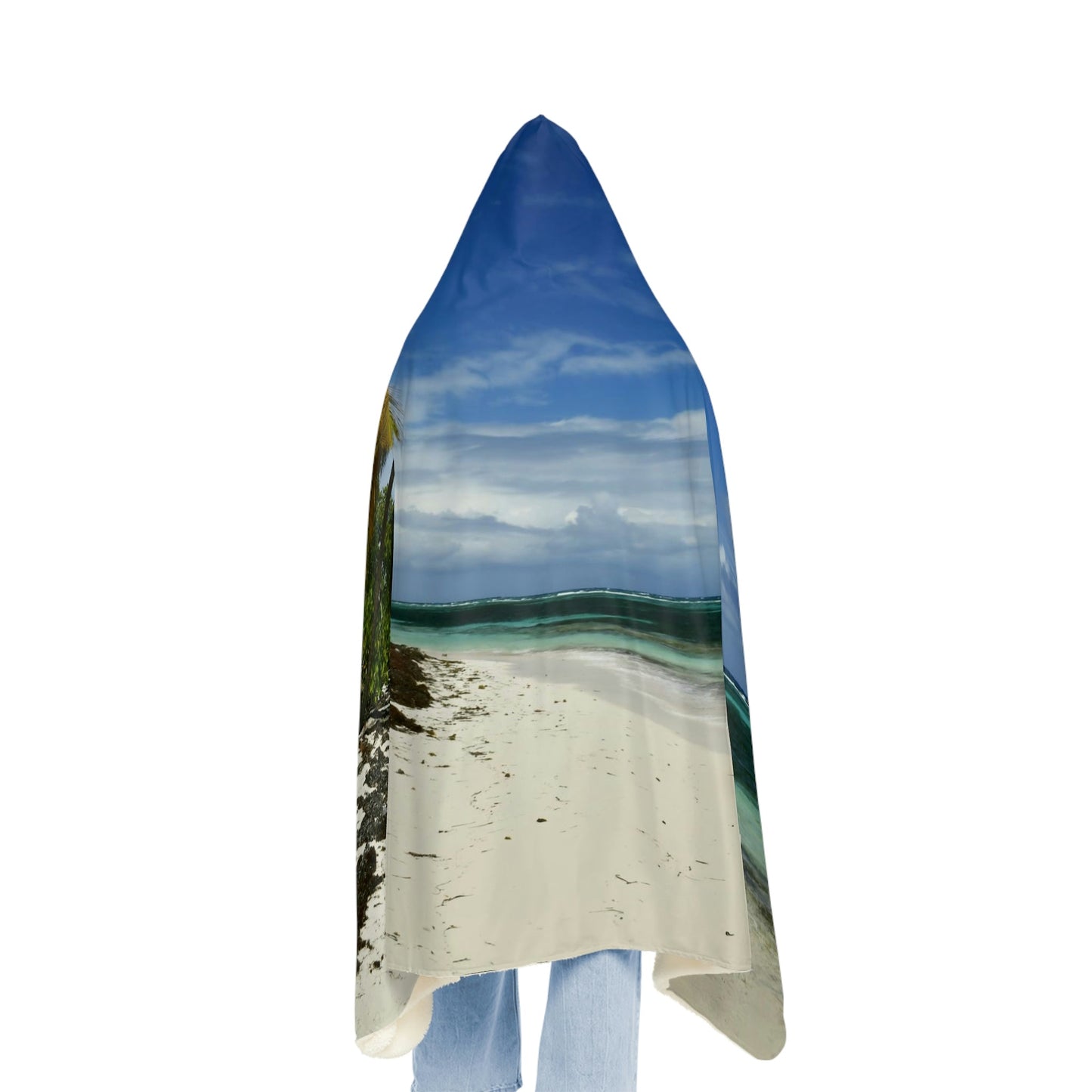 Snuggle Blanket - All Over Print - Amazing Colors of Pajaros Beach - Mona Island Puerto Rico - Made in China - Green Forest Home