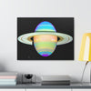 SPACE - Canvas Gallery Wrap - The Planet Saturn - INFRARED image - Hubble telescope NASA - Green Forest Home