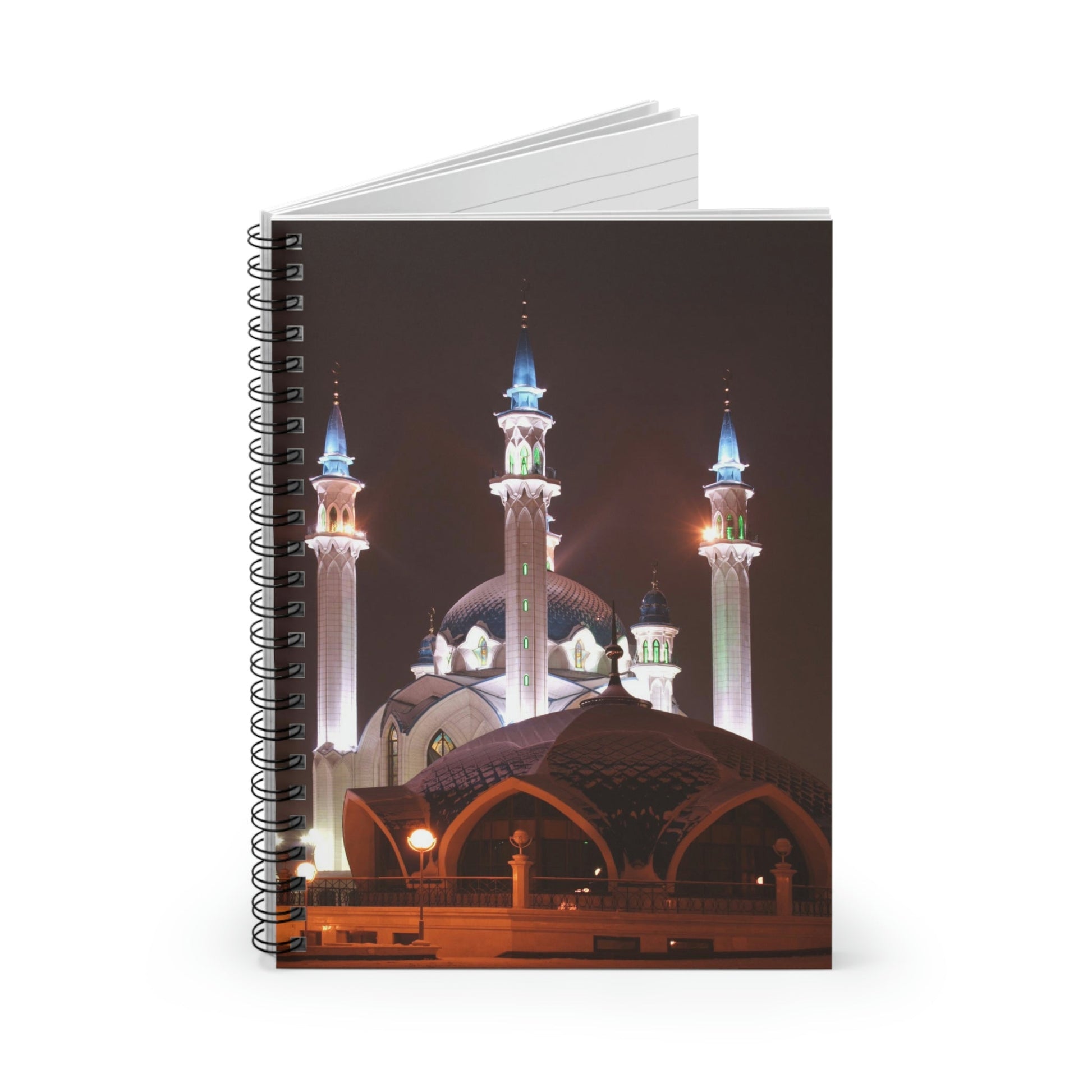 Spiral Notebook - US Print - Ruled Line - Awesome Holy Mosques of the World - Islam - Green Forest Home