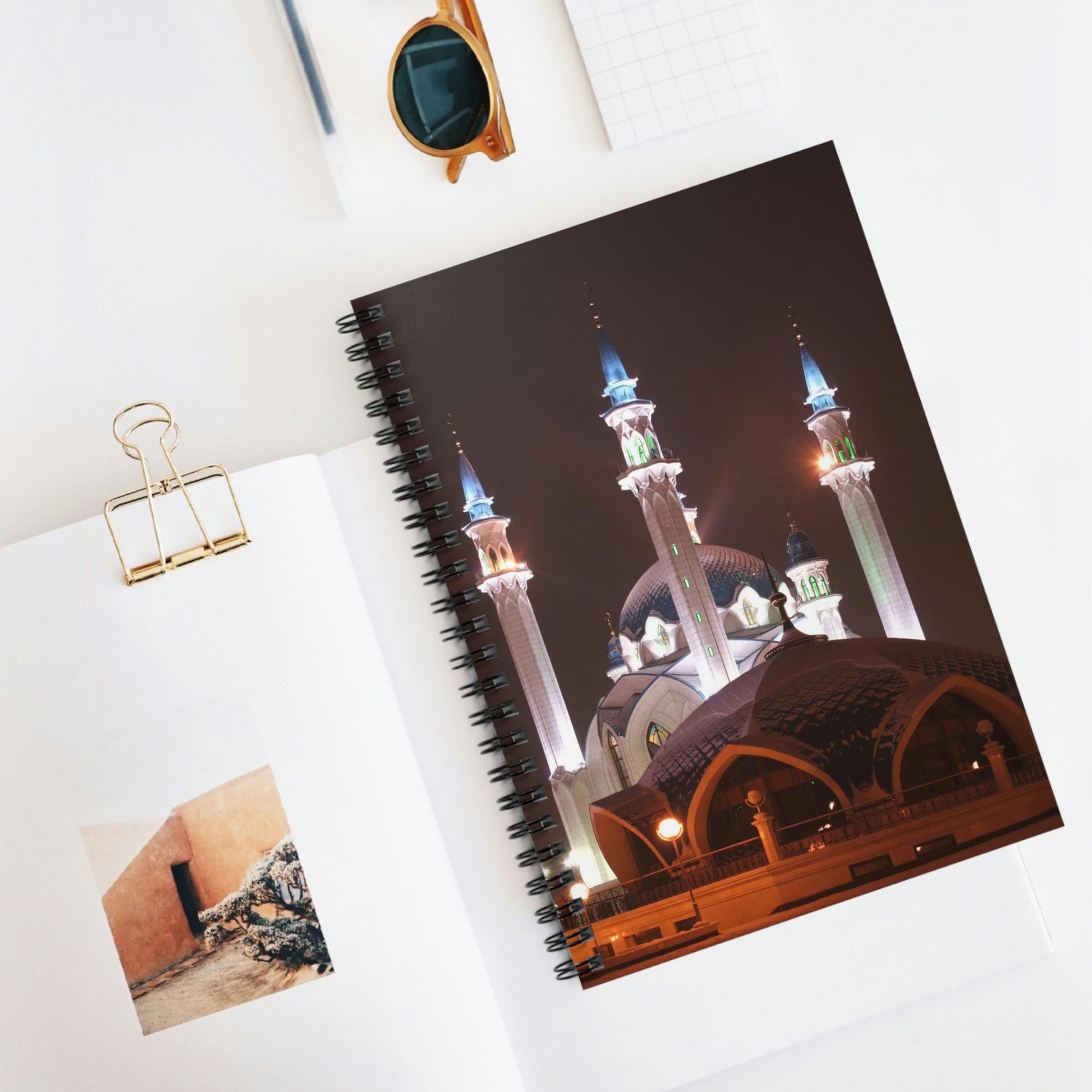 Spiral Notebook - US Print - Ruled Line - Awesome Holy Mosques of the World - Islam - Green Forest Home