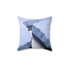 Spun Polyester Square Pillow - Global Warming - Keeling curve and Polar ice melting FAST! - Green Forest Home