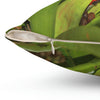 Spun Polyester Square Pillow - Related to the Holy Spirit River explorations or Tradewinds trail - El Yunque PR - Green Forest Home