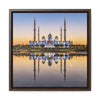 Square Framed Premium Canvas - Shikh Zayed Grand mosque in Abu Dhabi - UAE - Green Forest Home