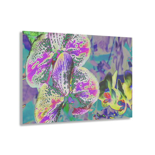 Stunning Acrylic Prints - Amazing Tropical Orchids Digital ART - from Isabela Puerto Rico - Made in USA - Best Home Decor Ideas - Green Forest Home