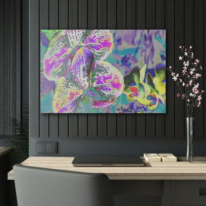 Stunning Acrylic Prints - Amazing Tropical Orchids Digital ART - from Isabela Puerto Rico - Made in USA - Best Home Decor Ideas - Green Forest Home