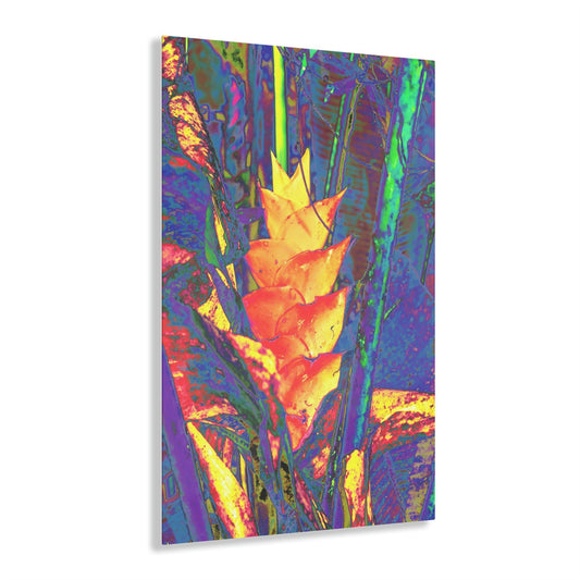 Stunning US Made Acrylic Prints - El Yunque Forest - rare Heliconia Flower - Puerto Rico - Best Home Decor Ideas* - Green Forest Home