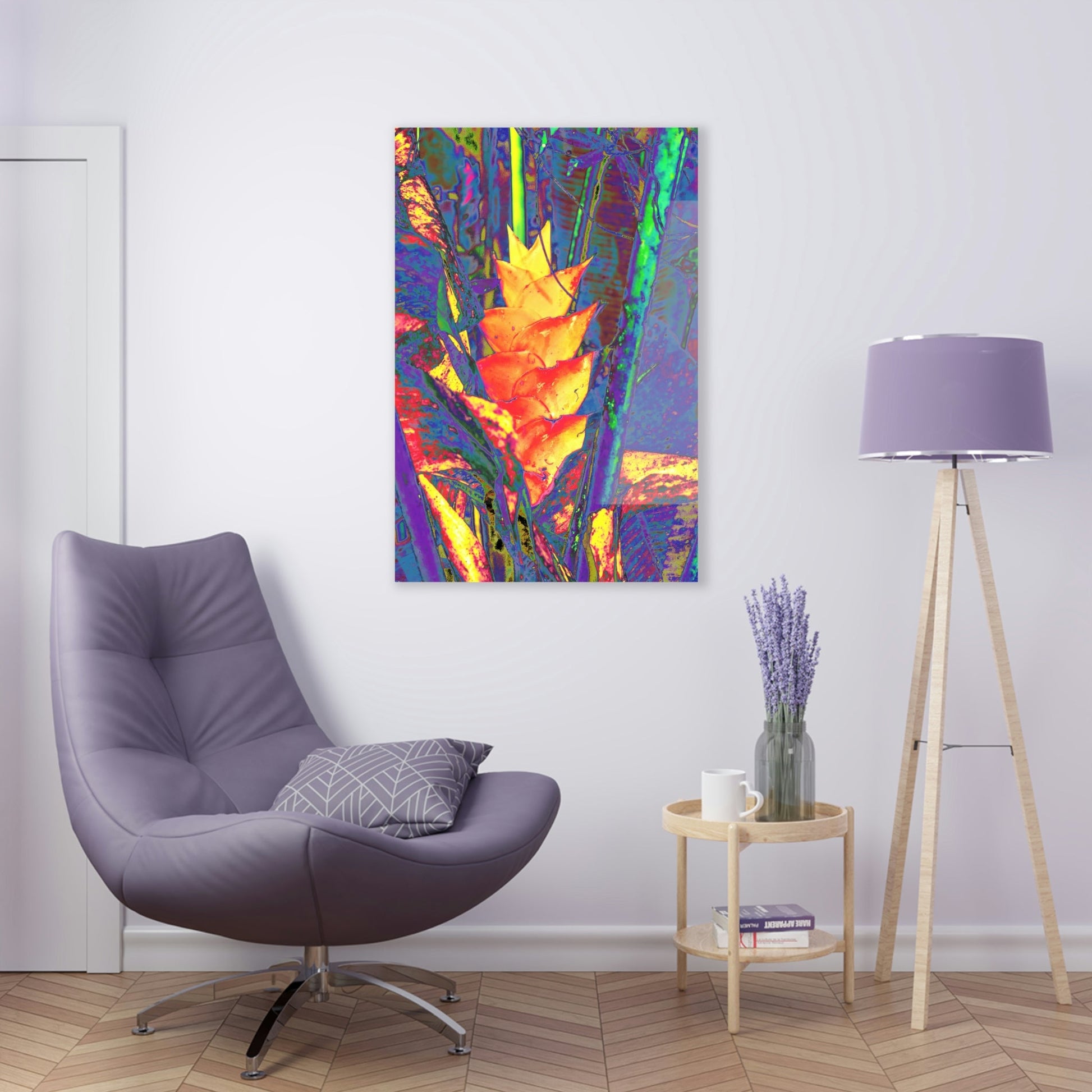 Stunning US Made Acrylic Prints - El Yunque Forest - rare Heliconia Flower - Puerto Rico - Best Home Decor Ideas* - Green Forest Home