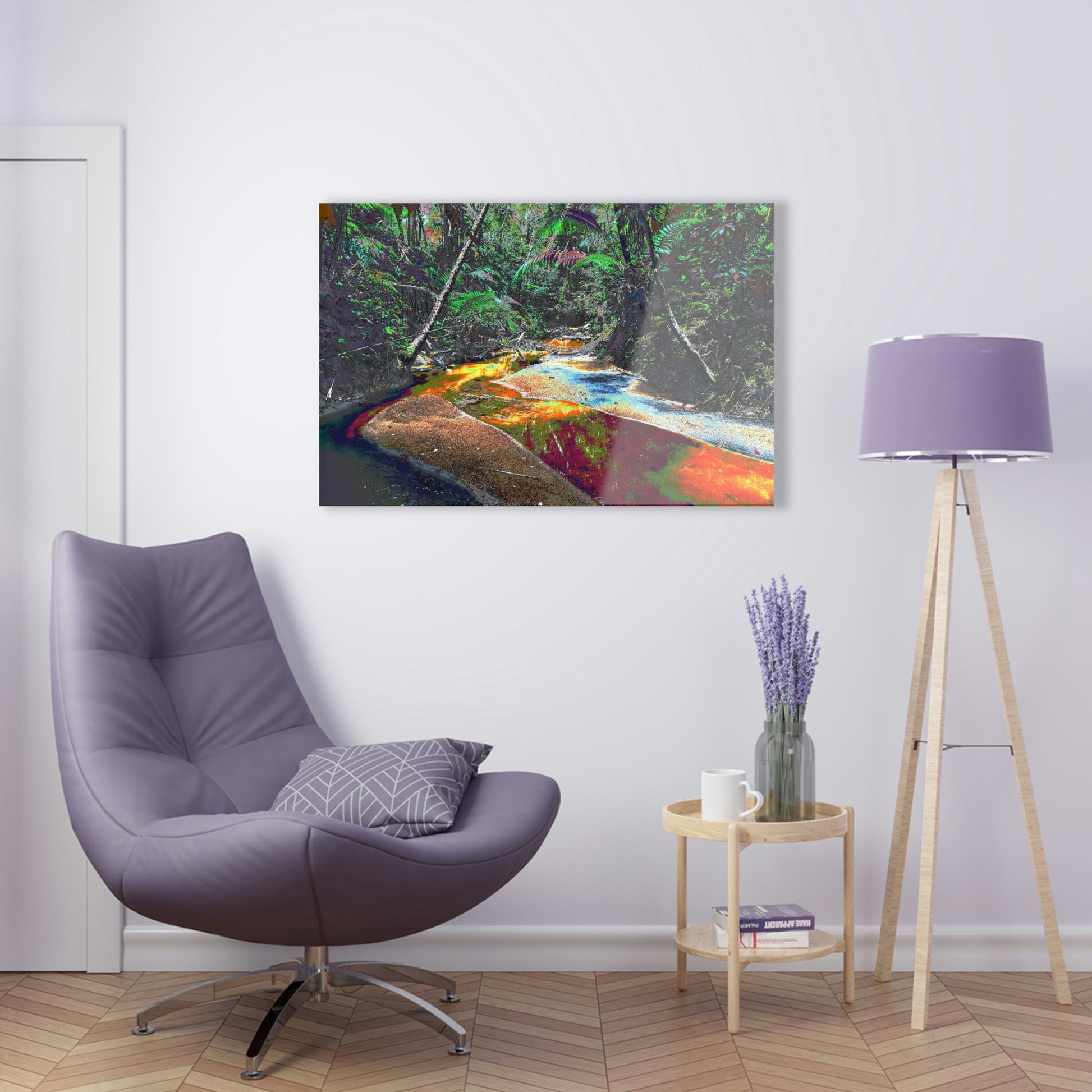 Stunning US Made Acrylic Prints - El Yunque Rio Espiritu Santo Deep Forest Orange Water due to Organic Decay - Puerto Rico - Best Home Decor Ideas* - Green Forest Home