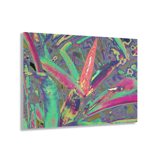 Stunning US Made Acrylic Prints - El Yunque Rio Tradewinds Trail Bromeliad in Flower - Puerto Rico - Best Home Decor Ideas* - Green Forest Home