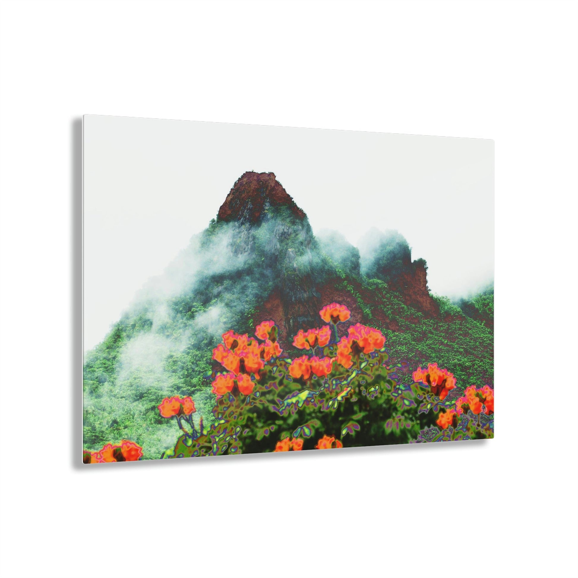 Stunning US Made Acrylic Prints - El Yunque Yokahu Tower Telephoto of Storm - Puerto Rico - Best Home Decor Ideas* - Green Forest Home