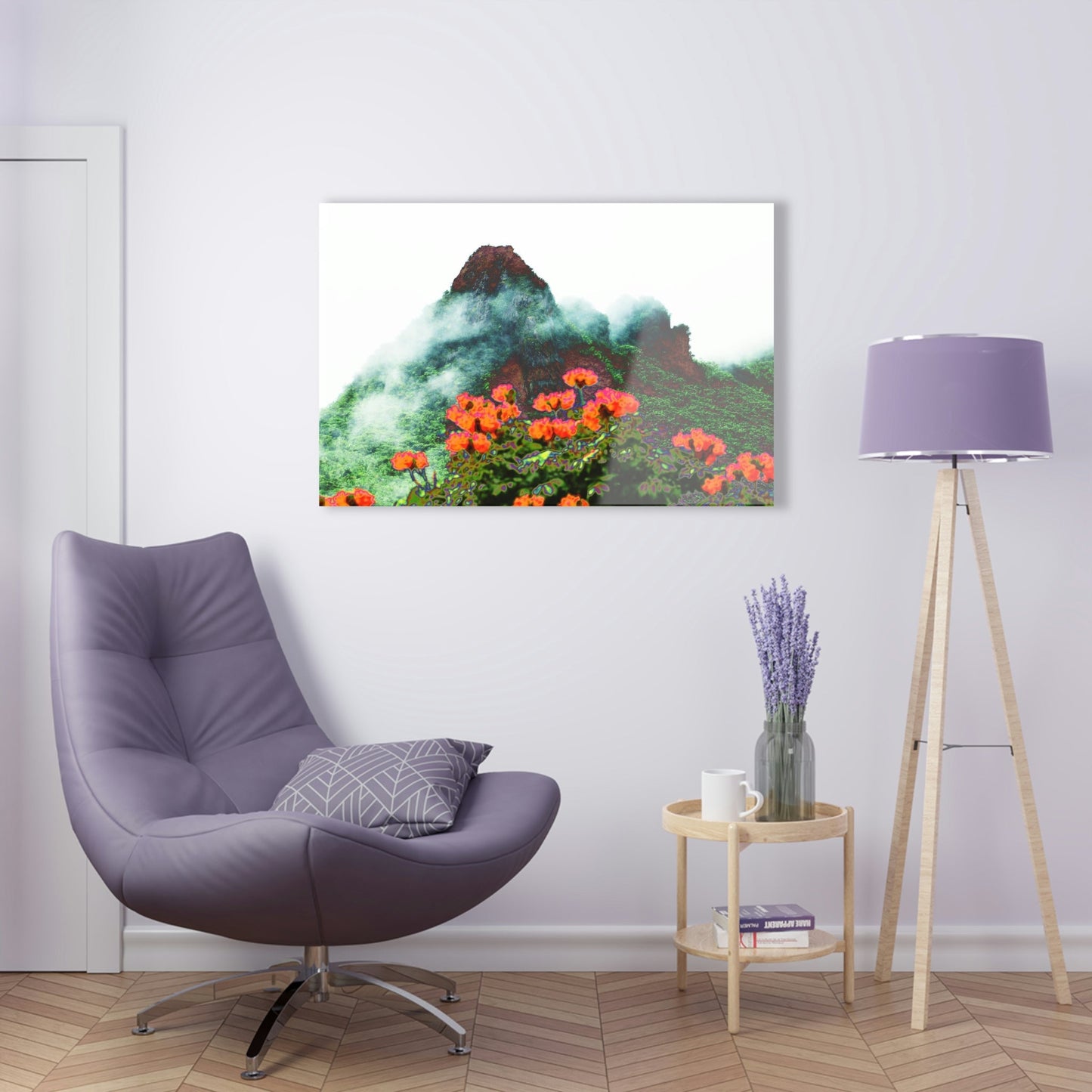 Stunning US Made Acrylic Prints - El Yunque Yokahu Tower Telephoto of Storm - Puerto Rico - Best Home Decor Ideas* - Green Forest Home