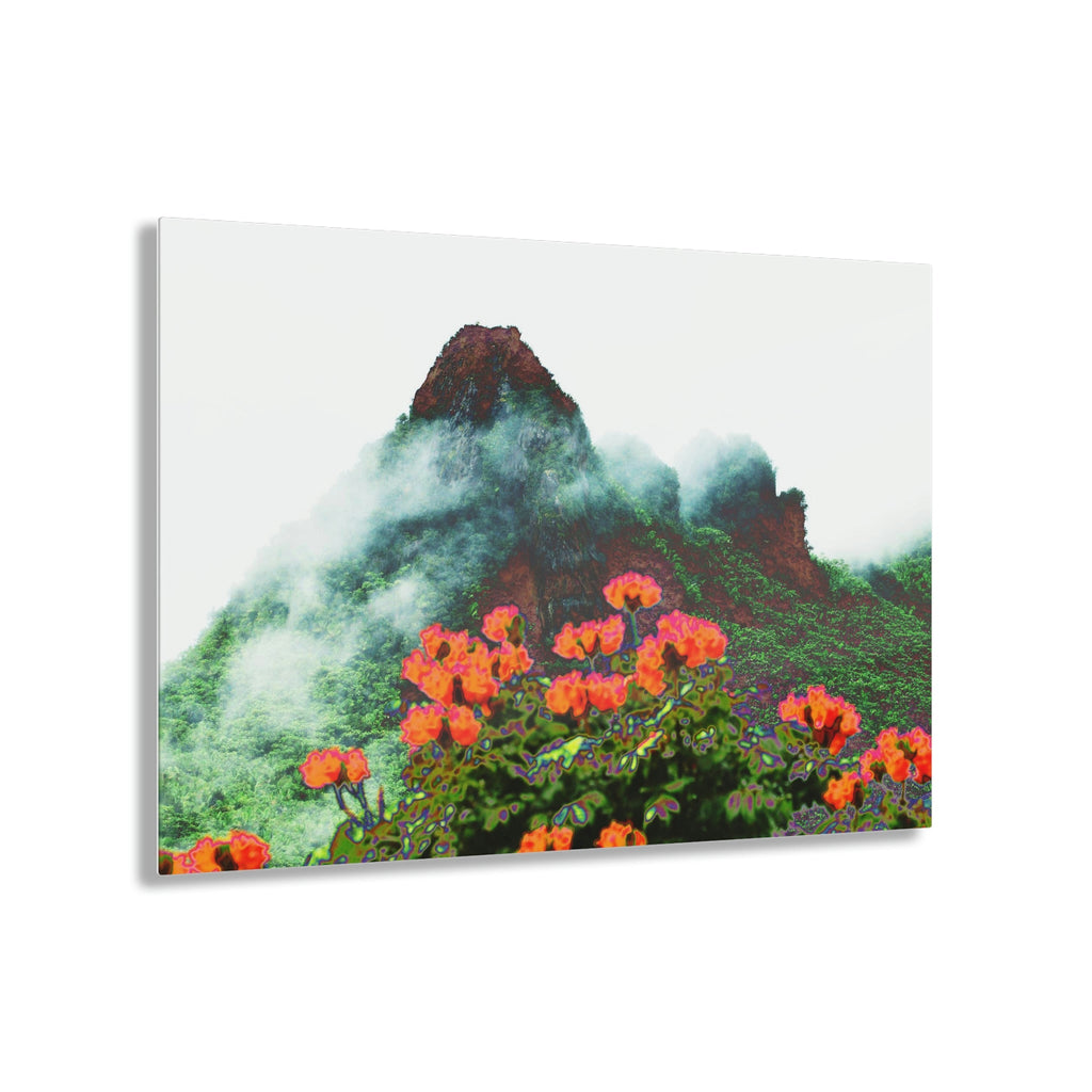 Stunning US Made Acrylic Prints - El Yunque Yokahu Tower Telephoto of Storm - Puerto Rico - Best Home Decor Ideas* - Green Forest Home