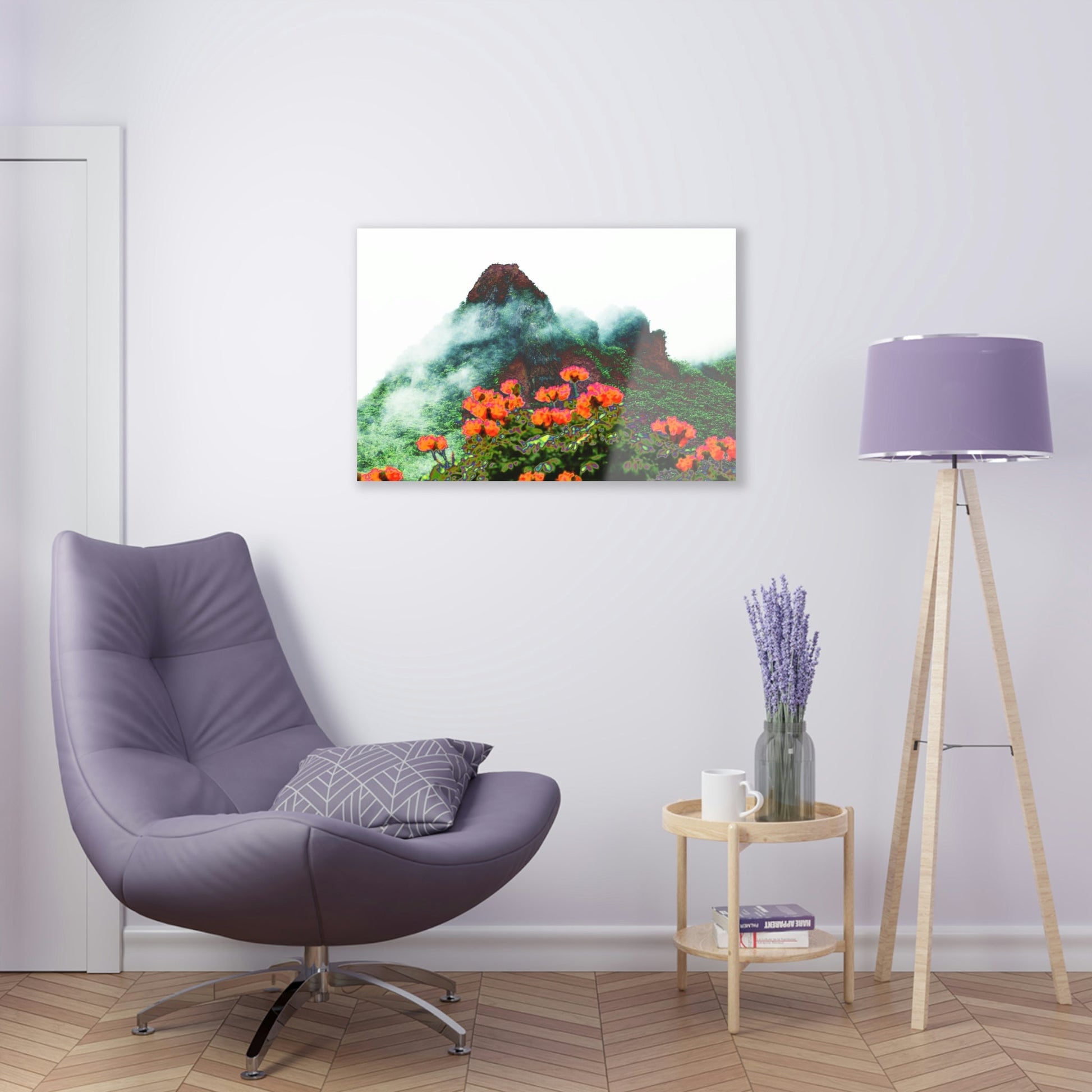 Stunning US Made Acrylic Prints - El Yunque Yokahu Tower Telephoto of Storm - Puerto Rico - Best Home Decor Ideas* - Green Forest Home