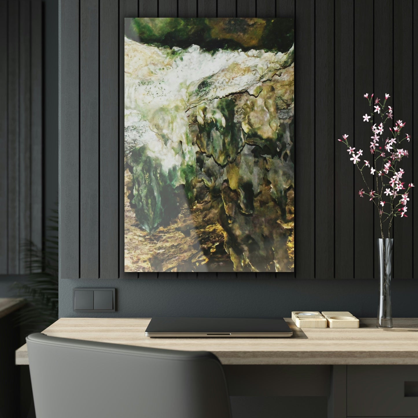 Stunning US Made Acrylic Prints - Mona Island amazing Cave Colors - Puerto Rico - Best Home Decor Ideas* - Green Forest Home