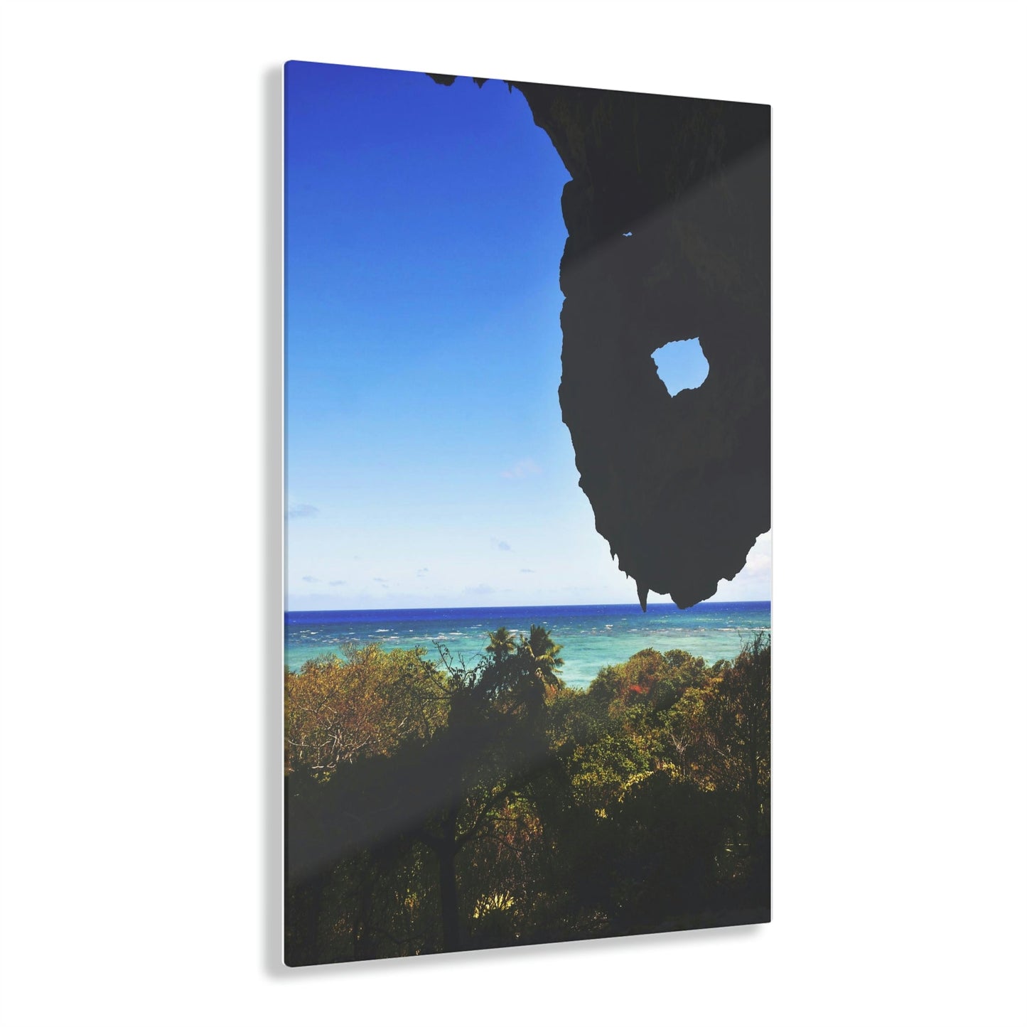 Stunning US Made Acrylic Prints - Mona Island amazing Ocean View from Cave - Puerto Rico - Best Home Decor Ideas* - Green Forest Home
