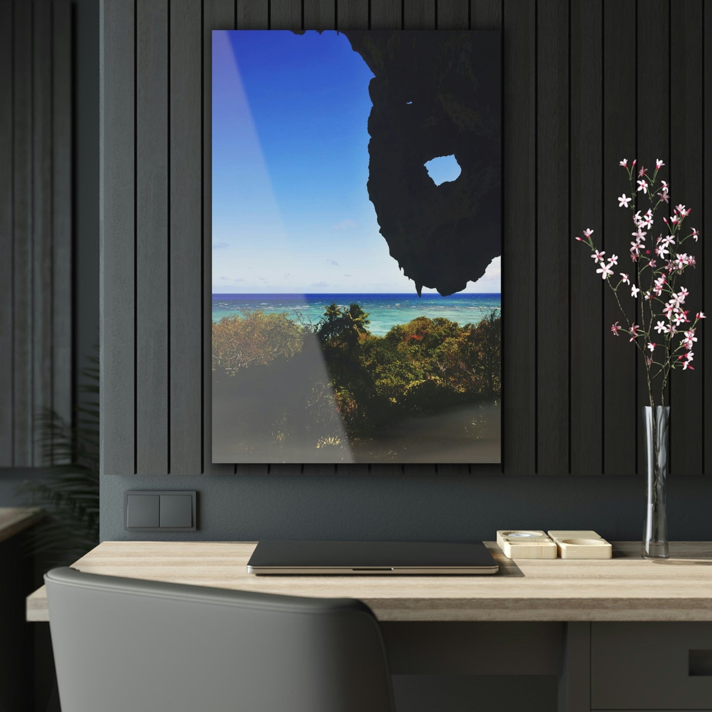 Stunning US Made Acrylic Prints - Mona Island amazing Ocean View from Cave - Puerto Rico - Best Home Decor Ideas* - Green Forest Home