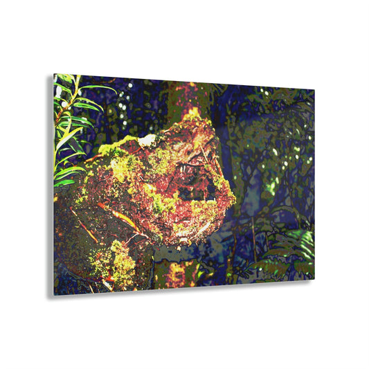 Stunning US Made Acrylic Prints - The Cry of Death - Decaying Tree Trunk - in Tradewinds Trail El Yunque rainforest - Best Home Decor Ideas* - Green Forest Home