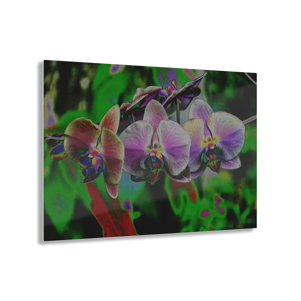 Stunning US Made Acrylic Prints - Tropical Orchids Digital ART - Isabela Puerto Rico - Best Home Decor Ideas - Green Forest Home