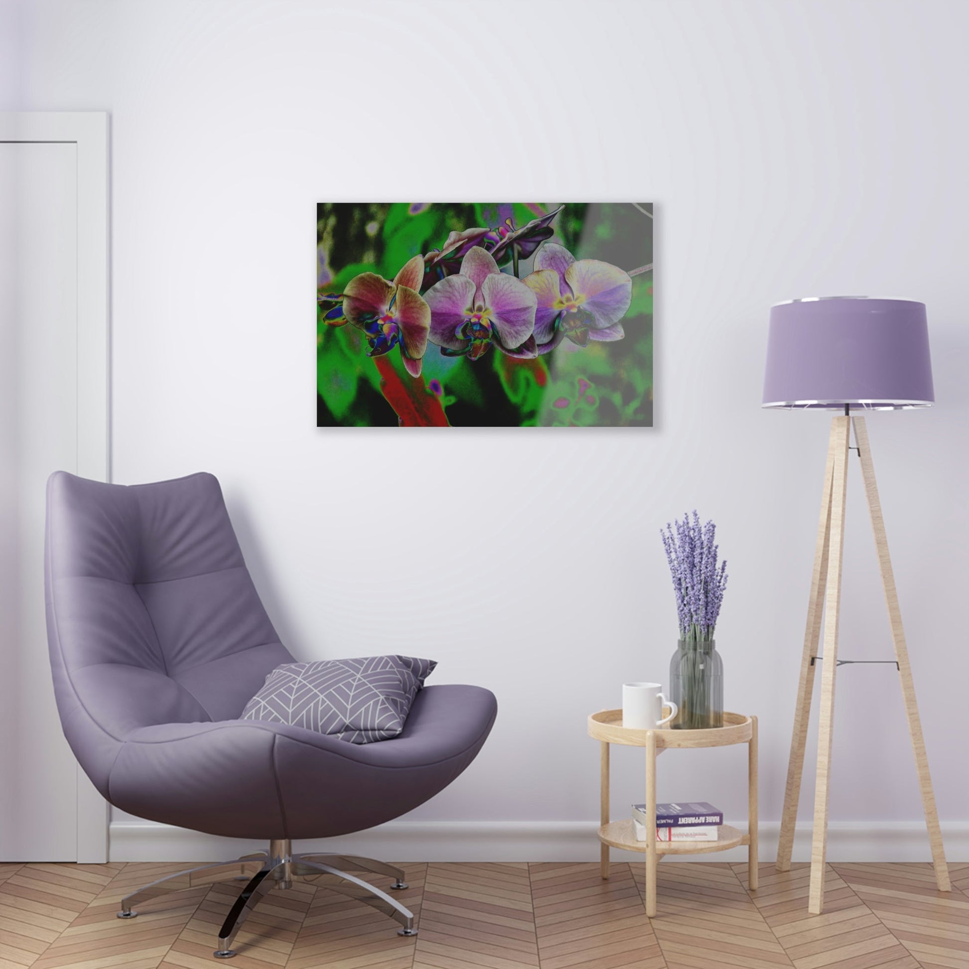 Stunning US Made Acrylic Prints - Tropical Orchids Digital ART - Isabela Puerto Rico - Best Home Decor Ideas - Green Forest Home