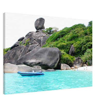 Thin Canvas - Blue Sea with sailing granite at Similan Islands - THAILAND - Green Forest Home