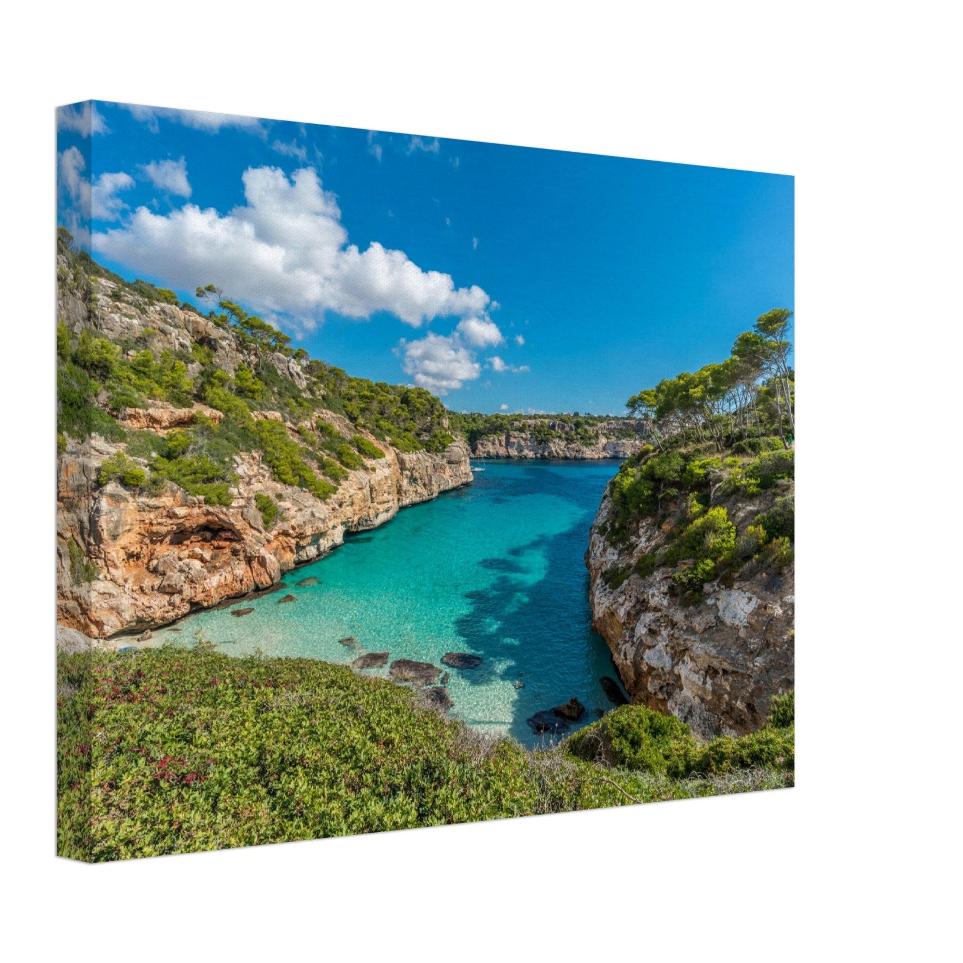 Thin Canvas - Es calo des Moro beautiful beach. Classified one of the best beaches in the world. Located in Santanyi, Majorca, Balearic Islands - SPAIN - EUROPE - Green Forest Home