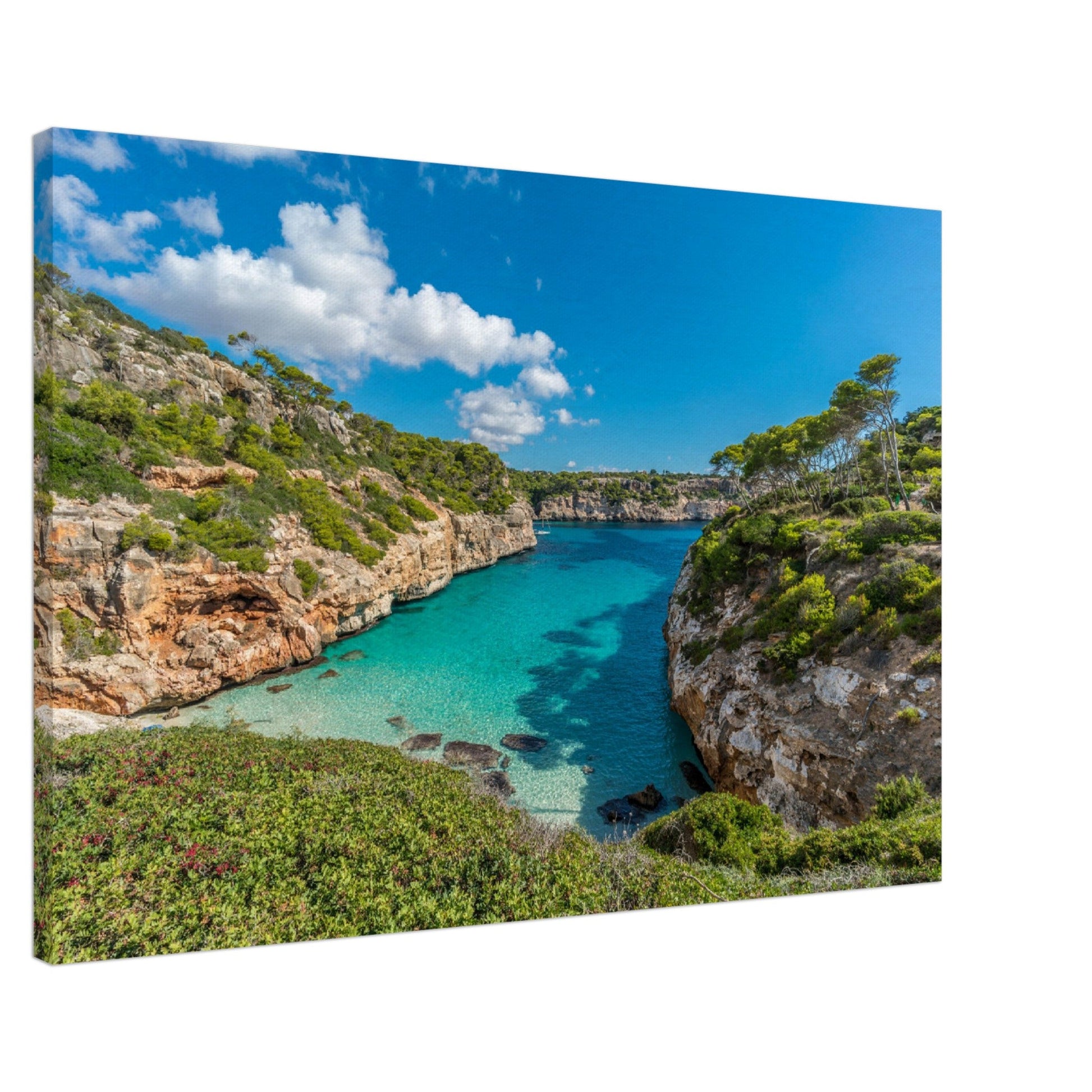 Thin Canvas - Es calo des Moro beautiful beach. Classified one of the best beaches in the world. Located in Santanyi, Majorca, Balearic Islands - SPAIN - EUROPE - Green Forest Home