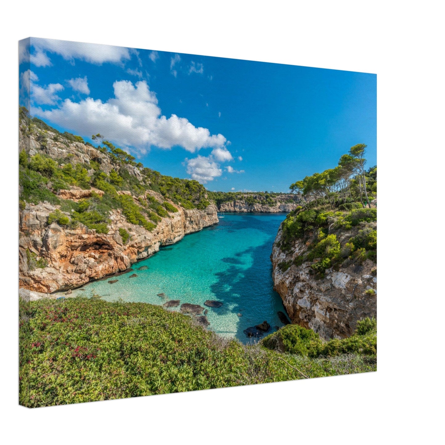 Thin Canvas - Es calo des Moro beautiful beach. Classified one of the best beaches in the world. Located in Santanyi, Majorca, Balearic Islands - SPAIN - EUROPE - Green Forest Home