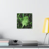 Thin Canvas - Stretched, 0.75" - Small Sizes - Ideal for Wall Forest Mosaics - Leaves of El Yunque - Fern plant - Green Forest Home