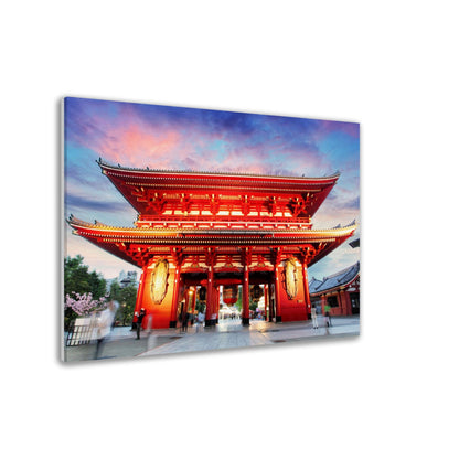 Thin Canvas - Tokyo - The ancient Buddhist Temple - Asakusa Temple - dedicated to Kannon, the Bodhisattva of compassion - JAPAN - Green Forest Home