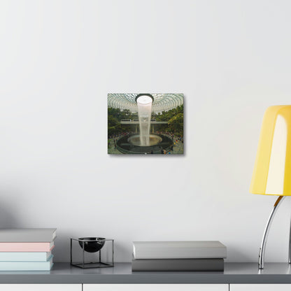 UK Print - Stretched Canvas - Singapore - The Jewel Changi Airport and the world s tallest indoor waterfall, the Rain Vortex - Green Forest Home