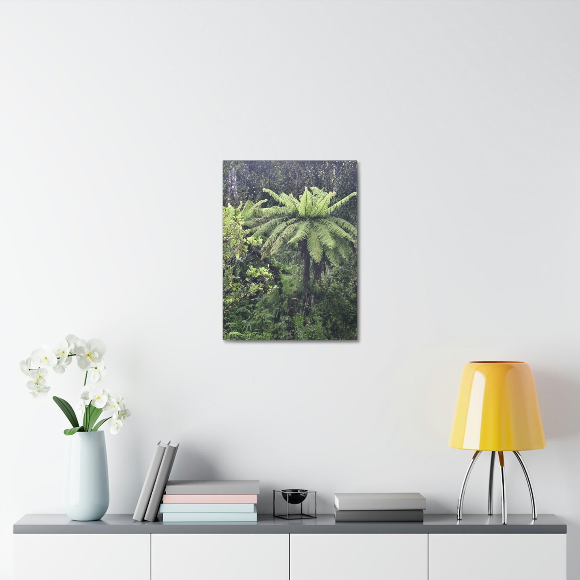 UK Print - Stretched Canvas - The ancient forest preserved in Toro Negro rainforest Puerto Rico - highest land at 4,000 feet altitude - Green Forest Home