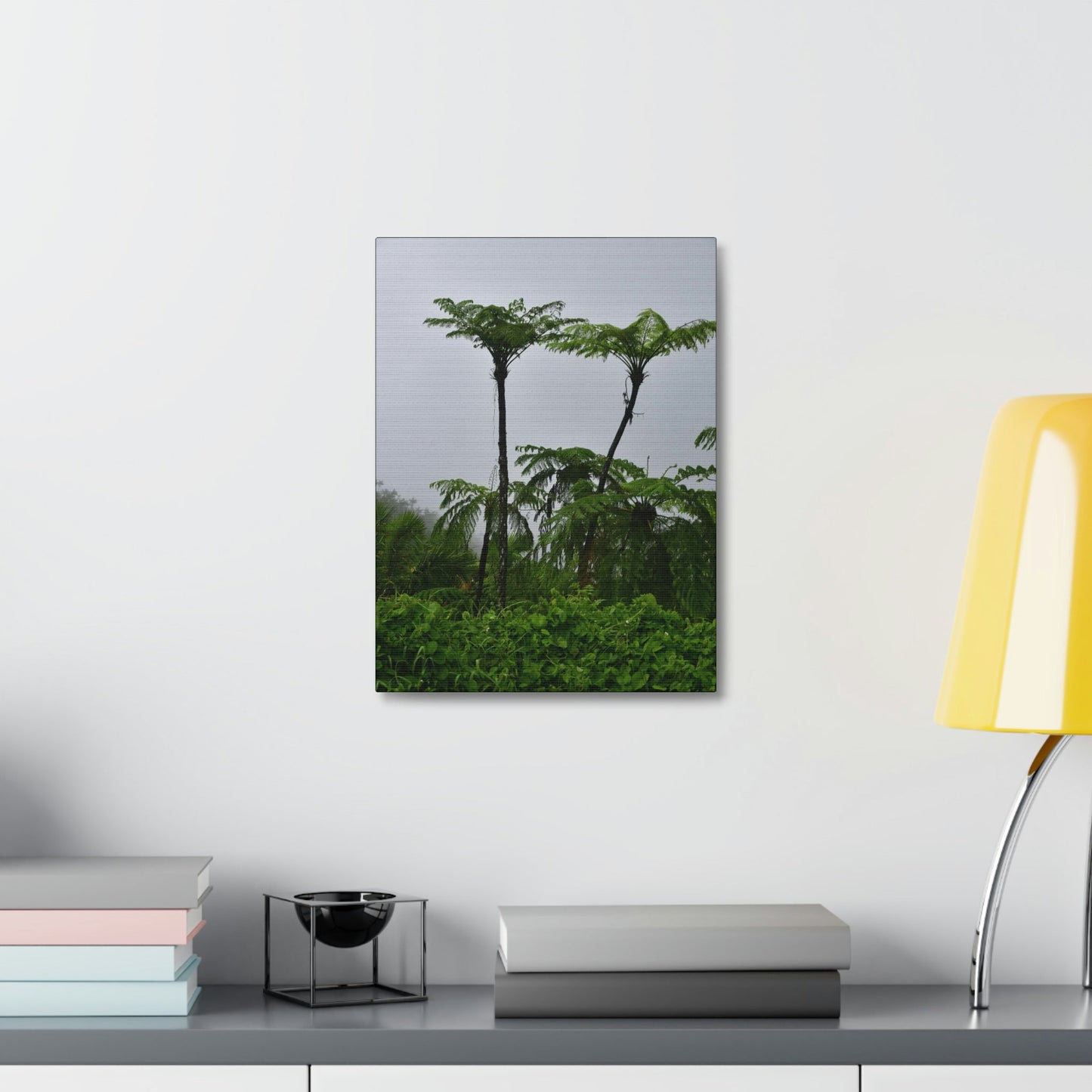 UK Print - Stretched Canvas - The ancient forest preserved in Toro Negro rainforest Puerto Rico - highest land at 4,000 feet altitude - Green Forest Home