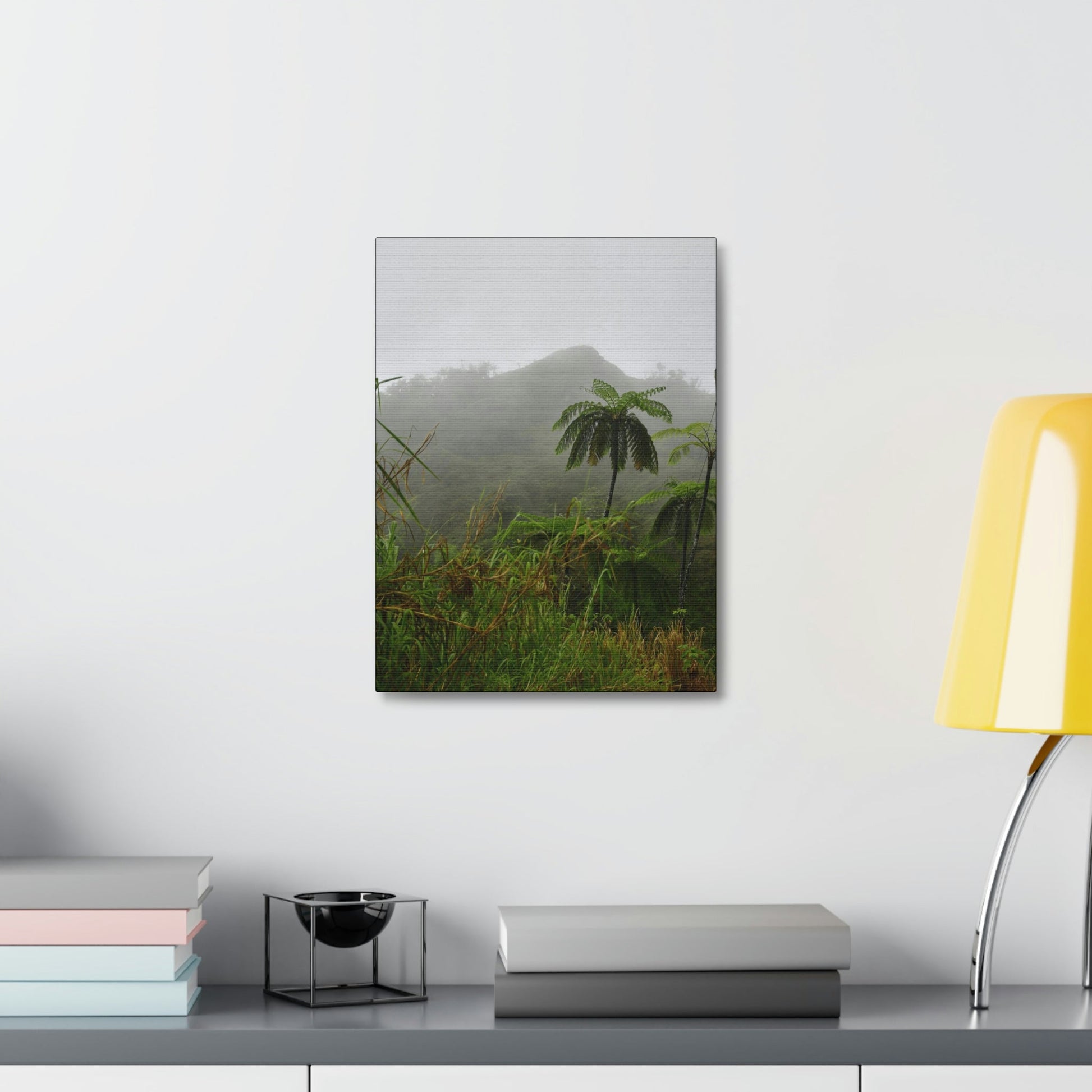 UK Print - Stretched Canvas - The ancient forest preserved in Toro Negro rainforest Puerto Rico - highest land at 4,000 feet altitude - Green Forest Home