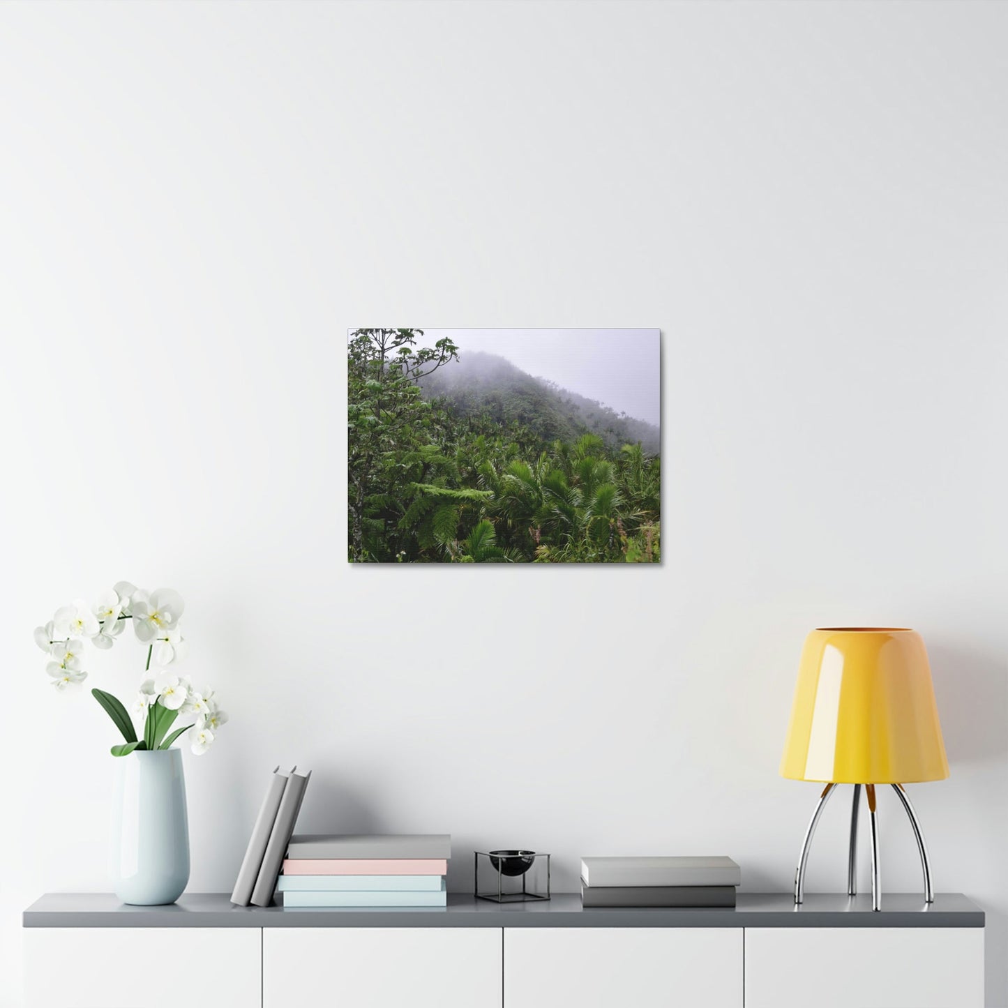 UK Print - Stretched Canvas - The ancient forest preserved in Toro Negro rainforest Puerto Rico - highest land at 4,000 feet altitude - Green Forest Home