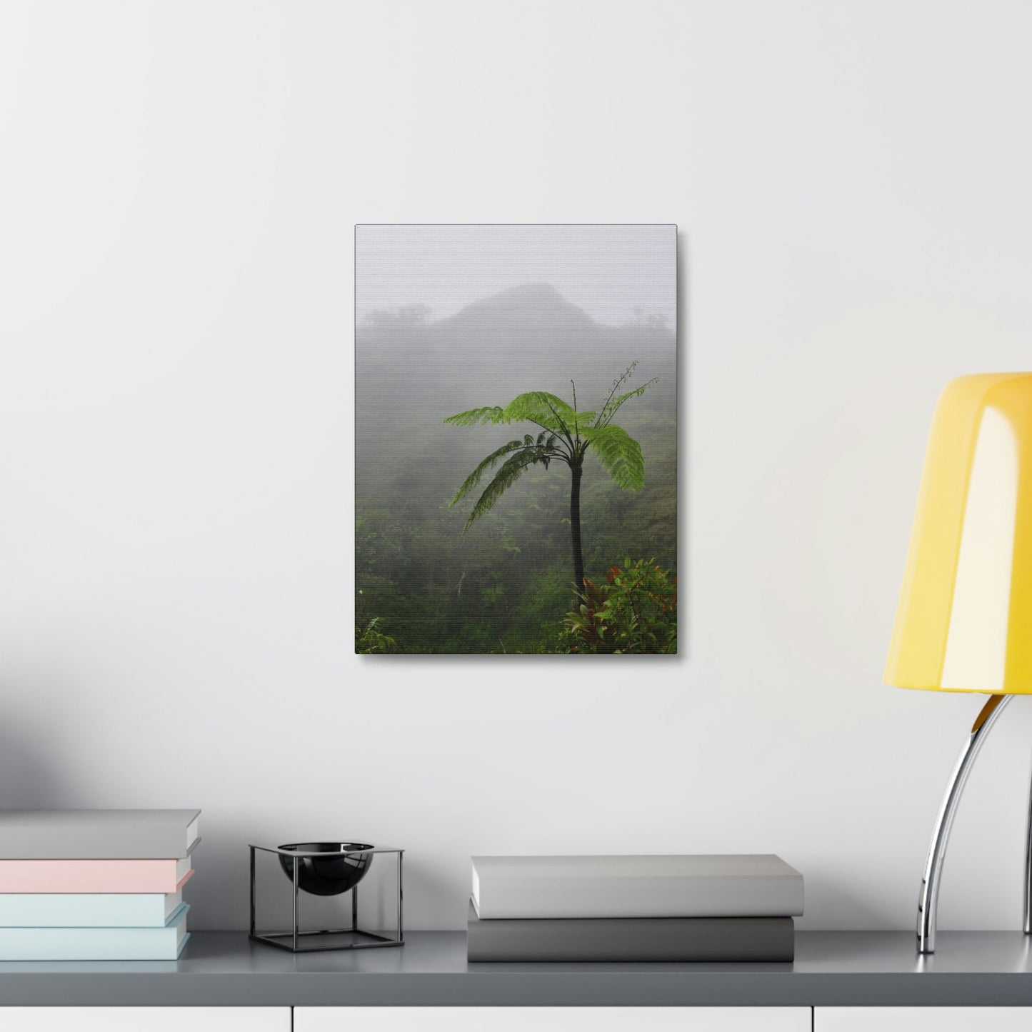 UK Print - Stretched Canvas - The ancient forest preserved in Toro Negro rainforest Puerto Rico - highest land at 4,000 feet altitude - Green Forest Home