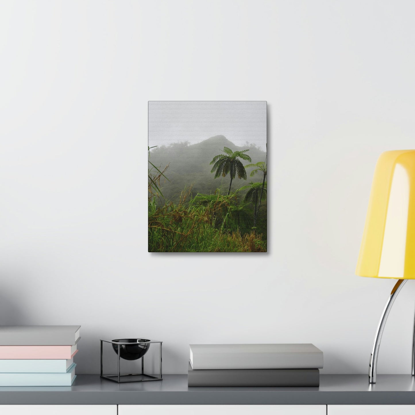 UK Print - Stretched Canvas - The ancient forest preserved in Toro Negro rainforest Puerto Rico - highest land at 4,000 feet altitude - Green Forest Home