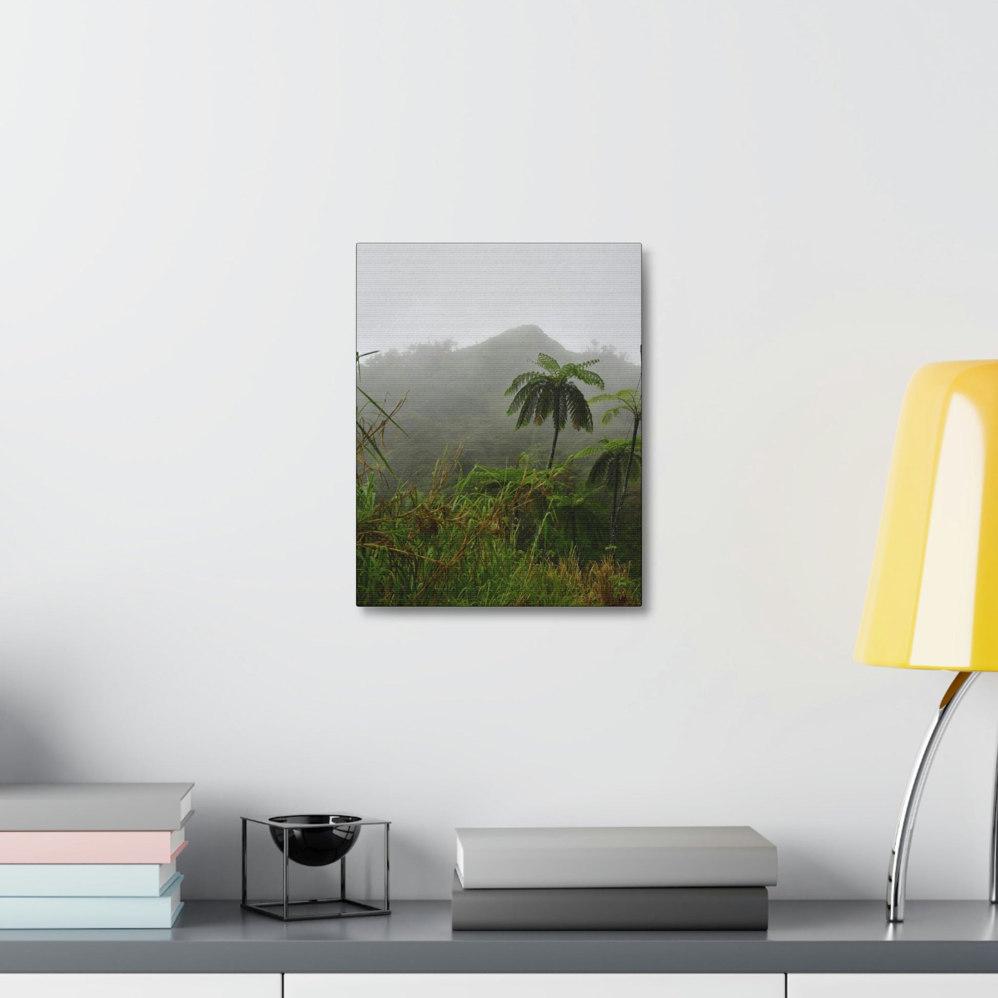 UK Print - Stretched Canvas - The ancient forest preserved in Toro Negro rainforest Puerto Rico - highest land at 4,000 feet altitude - Green Forest Home
