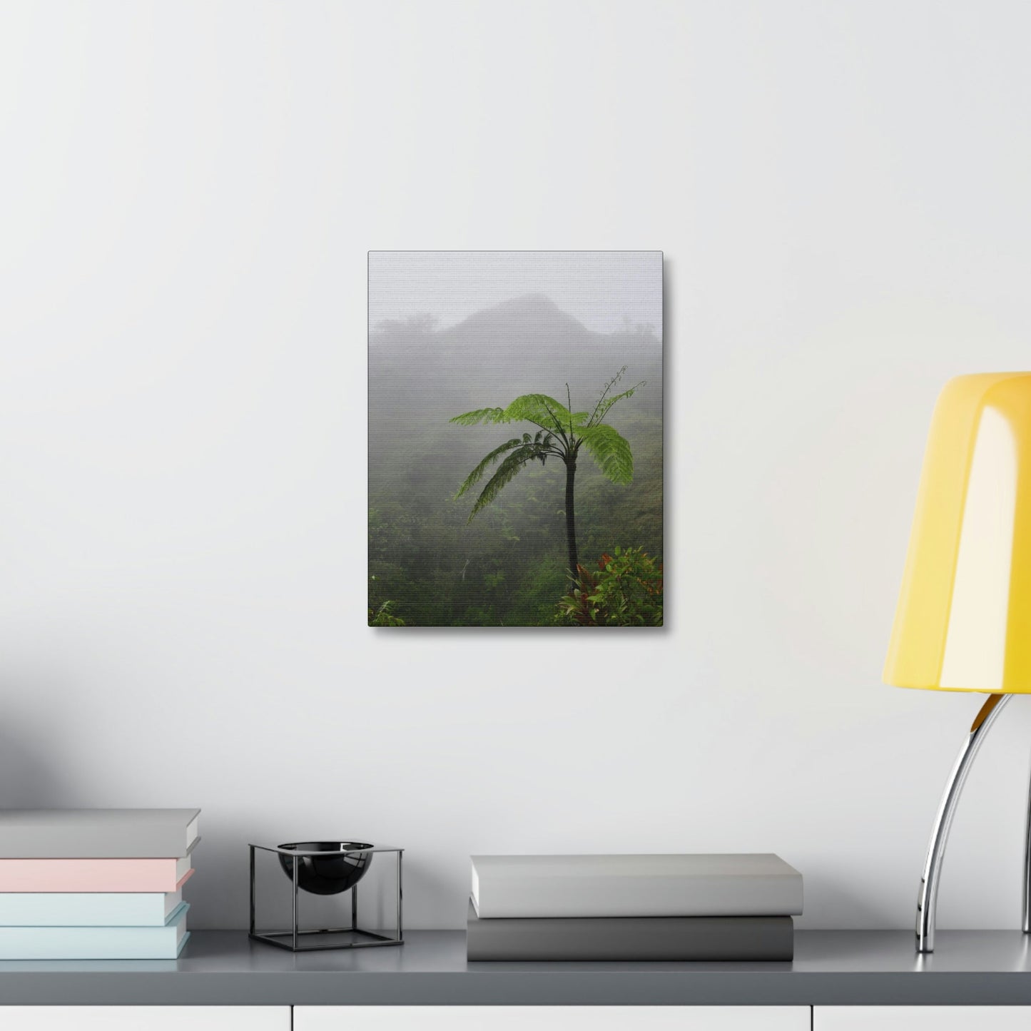UK Print - Stretched Canvas - The ancient forest preserved in Toro Negro rainforest Puerto Rico - highest land at 4,000 feet altitude - Green Forest Home