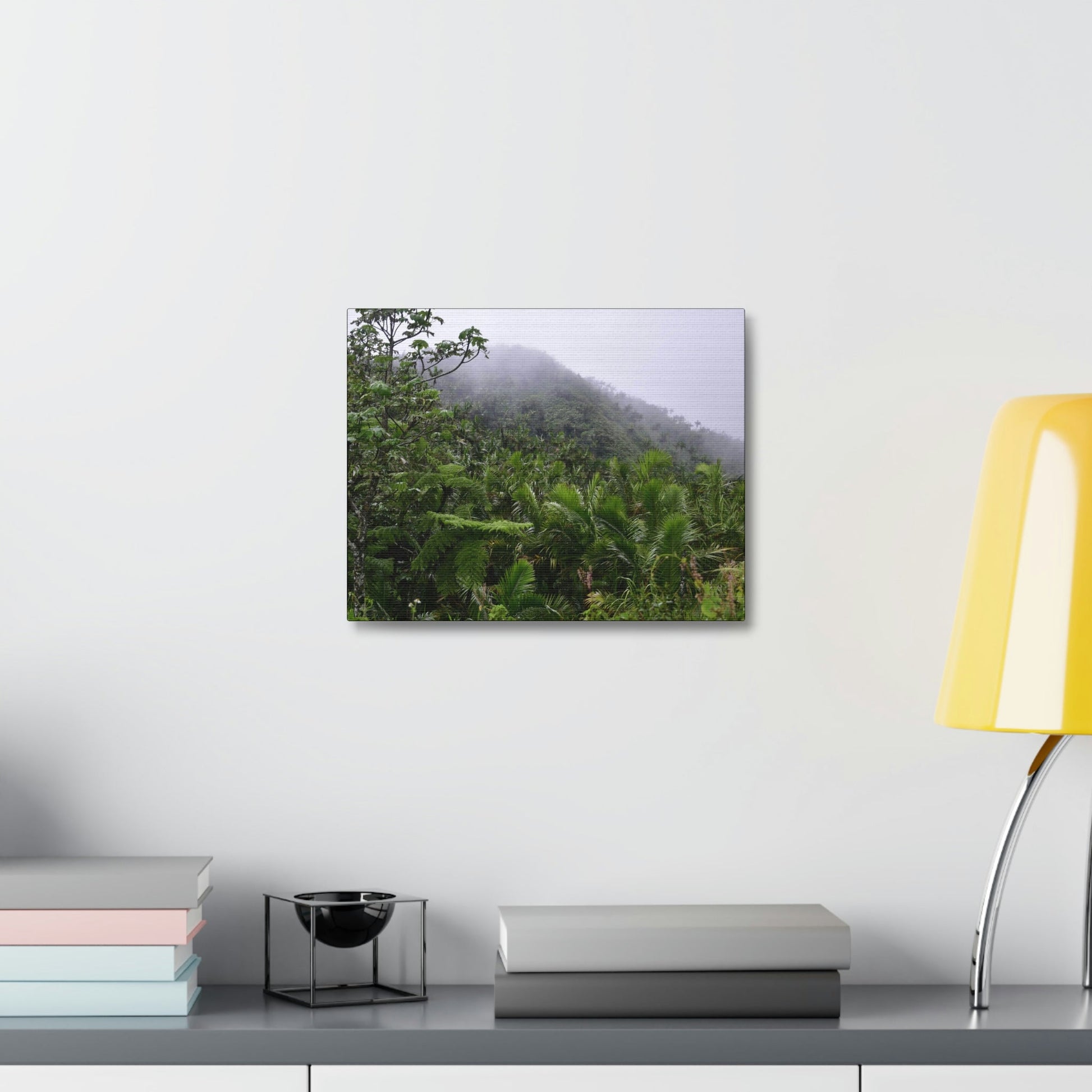 UK Print - Stretched Canvas - The ancient forest preserved in Toro Negro rainforest Puerto Rico - highest land at 4,000 feet altitude - Green Forest Home