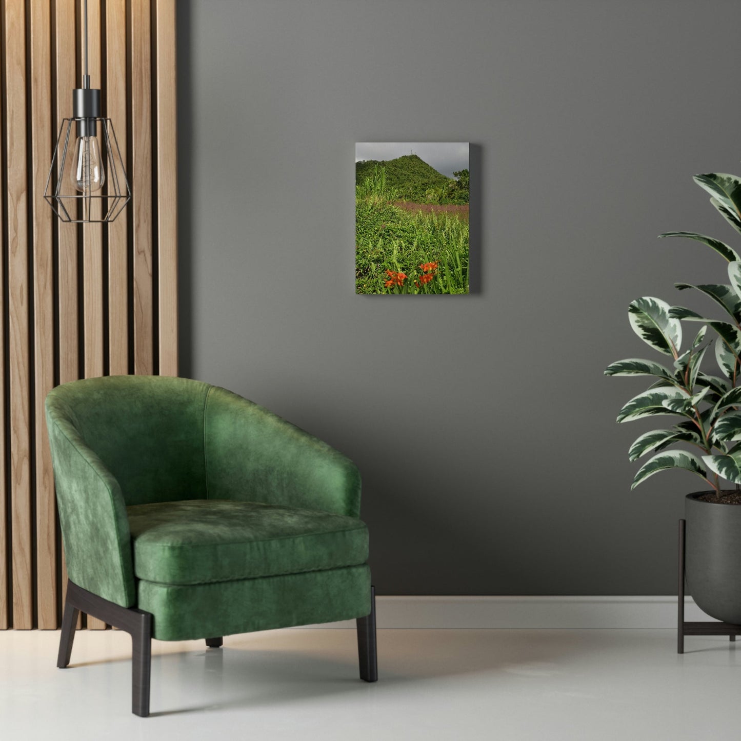 UK Print - Stretched Canvas - The ancient forest preserved in Toro Negro rainforest Puerto Rico - highest peak - Cerro Puntas at 4,300 feet altitude - Green Forest Home