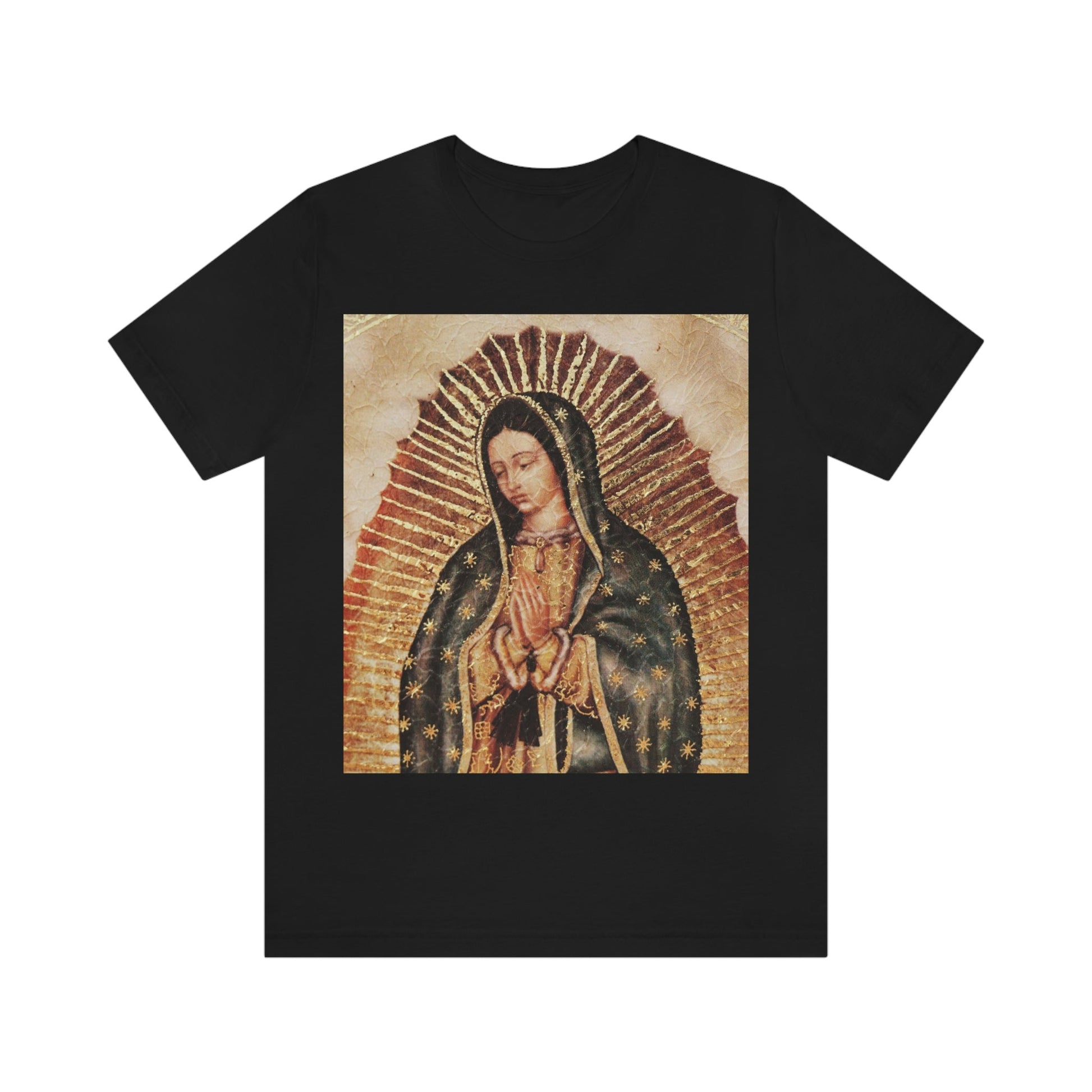 Unisex BELLA + CANVAS - Jersey Short Sleeve Tee - Nuestra Señora de Guadalupe O Virgen of Guadalupe - Mexico - Catholicism - Green Forest Home