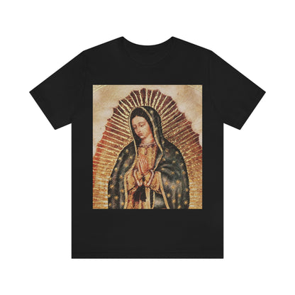 Unisex BELLA + CANVAS - Jersey Short Sleeve Tee - Nuestra Señora de Guadalupe O Virgen of Guadalupe - Mexico - Catholicism - Green Forest Home
