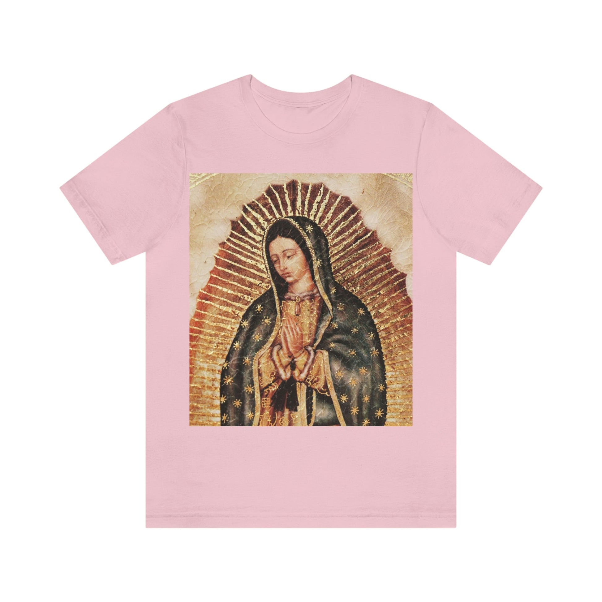 Unisex BELLA + CANVAS - Jersey Short Sleeve Tee - Nuestra Señora de Guadalupe O Virgen of Guadalupe - Mexico - Catholicism - Green Forest Home