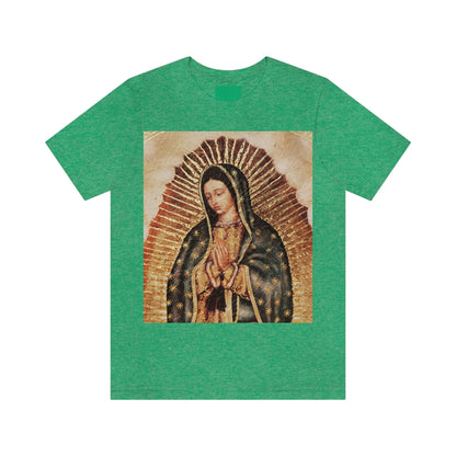 Unisex BELLA + CANVAS - Jersey Short Sleeve Tee - Nuestra Señora de Guadalupe O Virgen of Guadalupe - Mexico - Catholicism - Green Forest Home