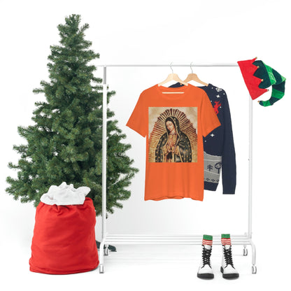 Unisex BELLA + CANVAS - Jersey Short Sleeve Tee - Nuestra Señora de Guadalupe O Virgen of Guadalupe - Mexico - Catholicism - Green Forest Home