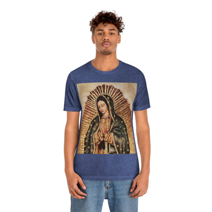 Unisex BELLA + CANVAS - Jersey Short Sleeve Tee - Nuestra Señora de Guadalupe O Virgen of Guadalupe - Mexico - Catholicism - Green Forest Home