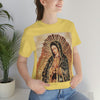 Unisex BELLA + CANVAS - Jersey Short Sleeve Tee - Nuestra Señora de Guadalupe O Virgen of Guadalupe - Mexico - Catholicism - Green Forest Home
