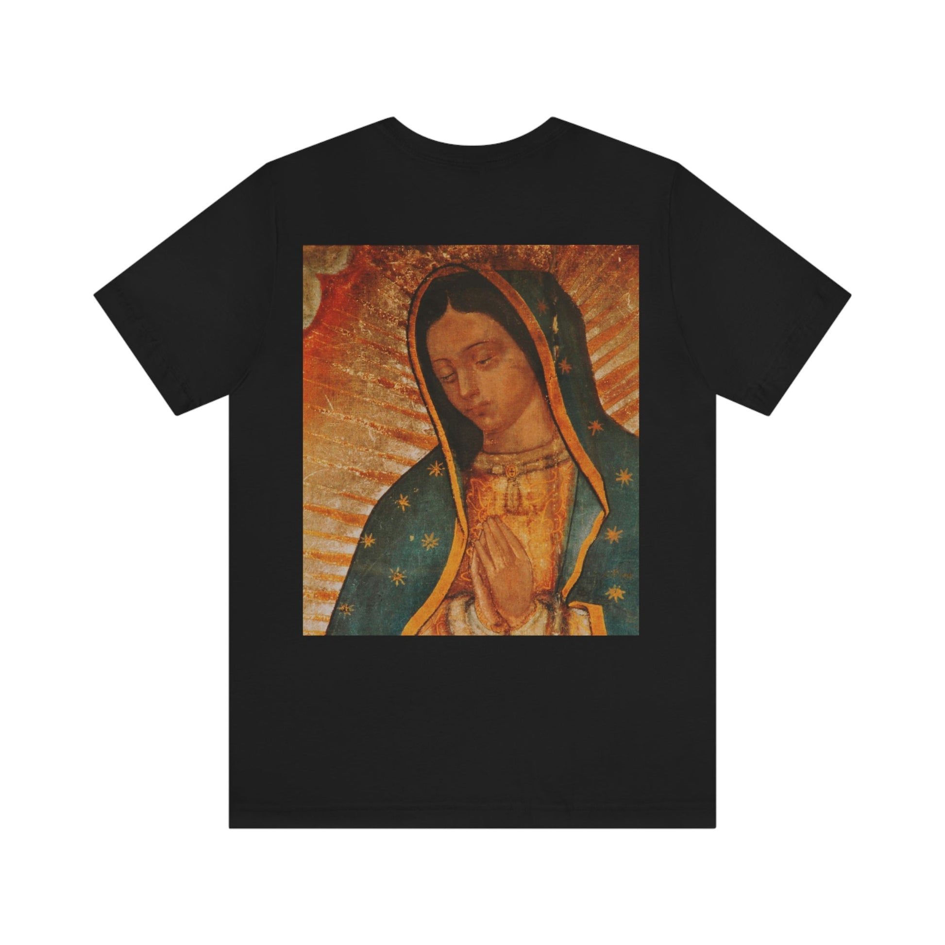 Unisex BELLA + CANVAS - Jersey Short Sleeve Tee - Nuestra Señora de Guadalupe O Virgen of Guadalupe - Mexico - Catholicism - Green Forest Home