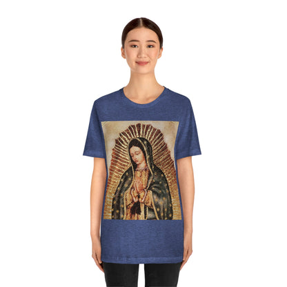 Unisex BELLA + CANVAS - Jersey Short Sleeve Tee - Nuestra Señora de Guadalupe O Virgen of Guadalupe - Mexico - Catholicism - Green Forest Home