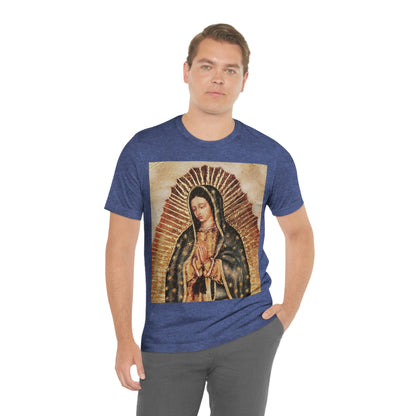 Unisex BELLA + CANVAS - Jersey Short Sleeve Tee - Nuestra Señora de Guadalupe O Virgen of Guadalupe - Mexico - Catholicism - Green Forest Home